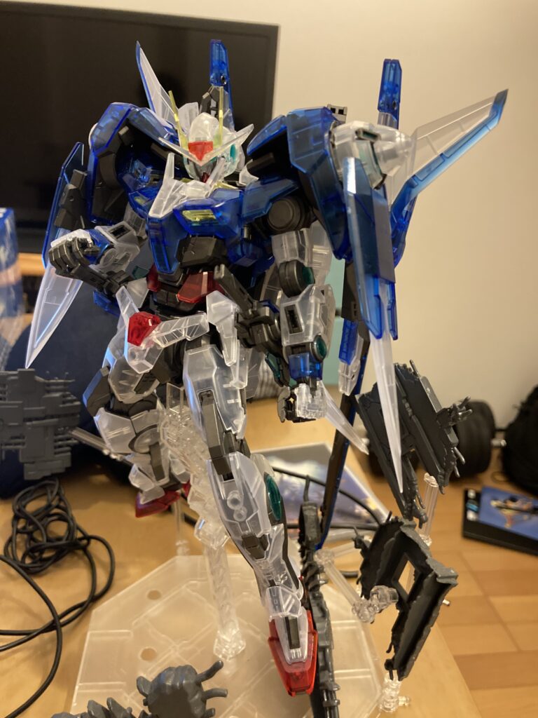 BANDAI - 新品未開封 ＭＧ ダブルオーザンライザー［クリアカラー］の+